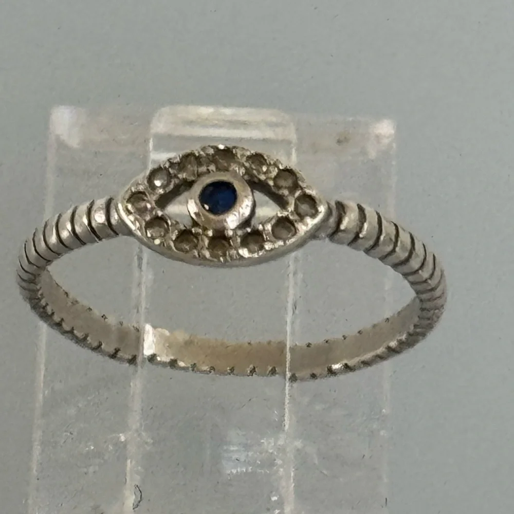 925 silver evil eye 🧿 ring with rhinestones
